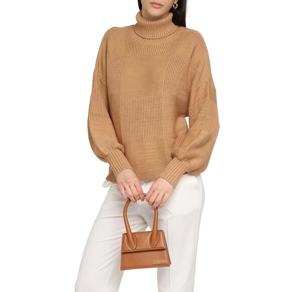 NWT Staud Camel Benny Turtleneck Sweater L